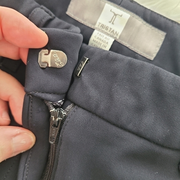 TRISTAN Straight Leg Zip Fly Navy Blue Dress Pants Size 8 - Picture 5 of 10